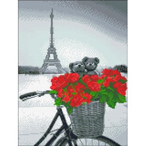Алмазна мозаїка 30х40 "Романтичний Париж" АМС-114