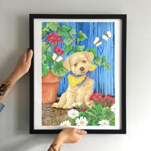 Схема картини Золота Підкова ЗПТ-012 "Песик" для вишивання бісером на шовку