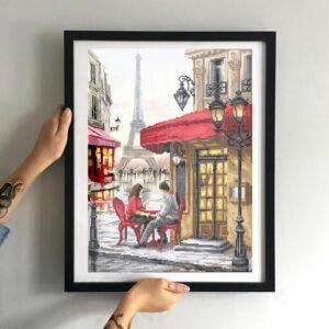 Схема картини Золота Підкова ЗПЛ-017 "Вуличне кафе" для вишивання бісером на шовку