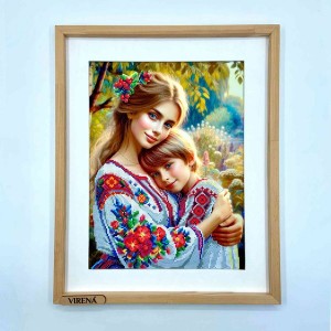 Схема для вишивки бісером "Мама з сином" А3Н-561 (А3Н-561)