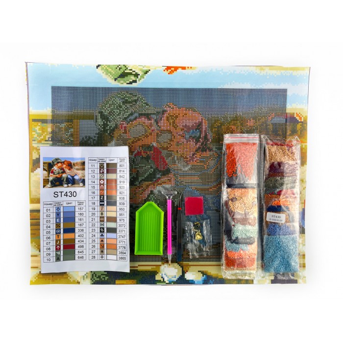 Алмазна мозаїка ColorArt 30х40см "Перший поцілунок" ST430