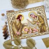 Схема для вишивки бісером "Святе Сімейство" в золоті А3Р-330 (А3Р-330)