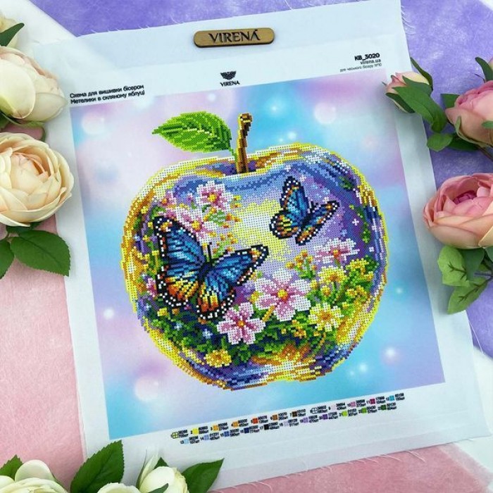 Квадрат "Метелики в скляному яблуці" КВ 3020 (КВ-3020)