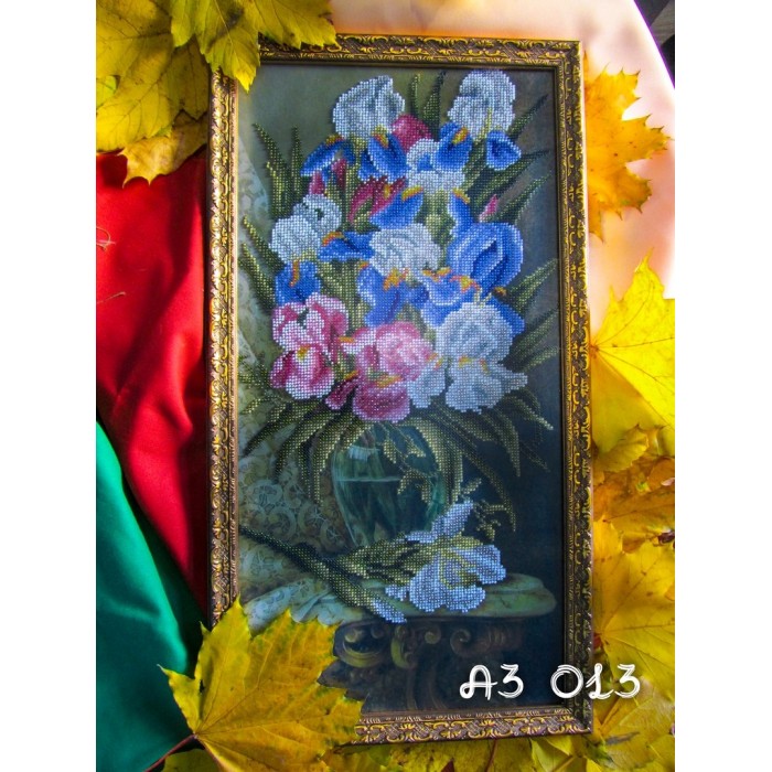 Картина для вишивки формату A3+ 013 "Іриси"