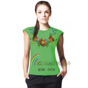 Блузка жіноча без рукавів БЖ-005. Заготовка під вишивку