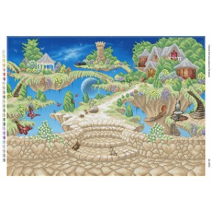 БС-2055 Фантазійне містечко (частк. вишивка). Схема для вишивки бісером