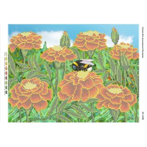 БС-3188 Чорнобривці. Схема для вишивки бісером