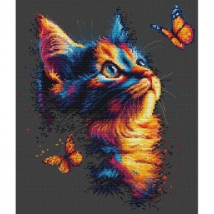 B1432 Набір для вишивки рахунковим хрестиком "Чарівність метеликів" Luca-S, Aida 14