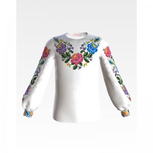 Заготовка дитячої вишиванки на 1-3 років "Одеська троянда" для вишивки бісером (БД054кБ28нн)