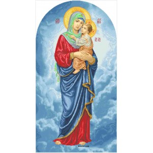 БН-В Богородиця (намісна), велика Схема для вишивки бісером