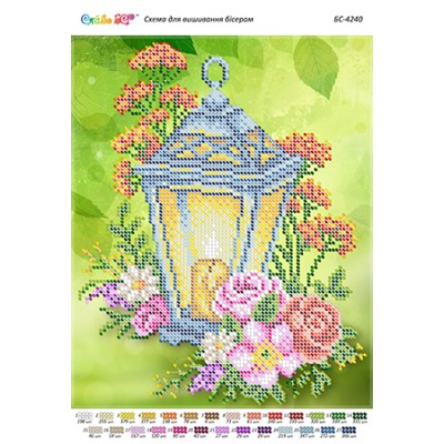 БС-4240 Ліхтар літо (частк. вишивка). Схема для вишивки бісером