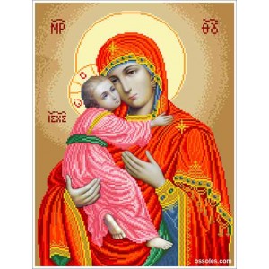 БВ-В Богородиця Володимирівська (велика). Схема для вишивки бісером