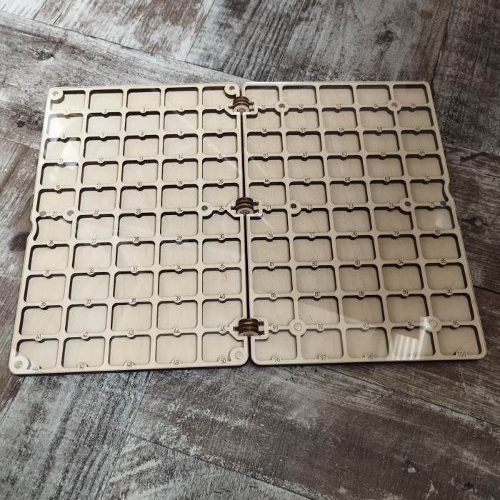 Дерев'яний органайзер для бісеру Альбом на 100 комірок (060631а)