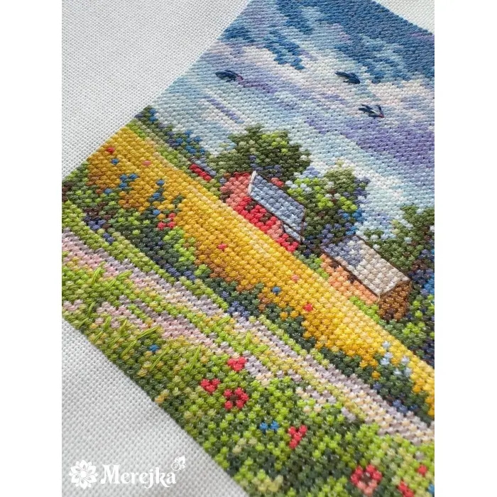 K-279A Набір для вишивки рахунковим хрестиком "Літо" Мережка, Aida 16 ct