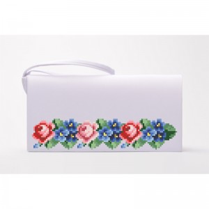 Заготовка клатча "Витончені троянди, незабудки" для вишивки бісером (КЛ053кБ1301)