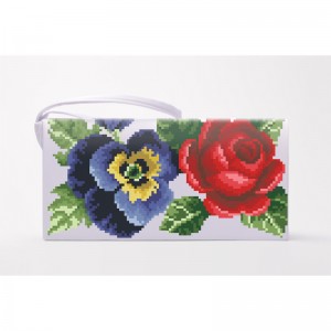 Заготовка клатча "Троянди, братчики, мальви" для вишивки бісером (КЛ056кБ1301)