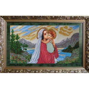 МІД Мадонна і дитя. Схема для вишивки бісером