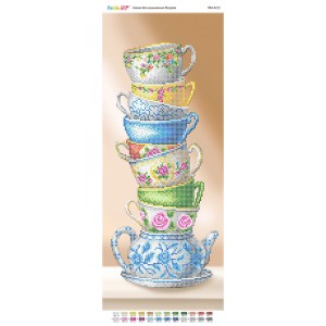 ПМ-4111 Порцелянова композиція ІІІ (частк. виш.). Схема для вишивки бісером