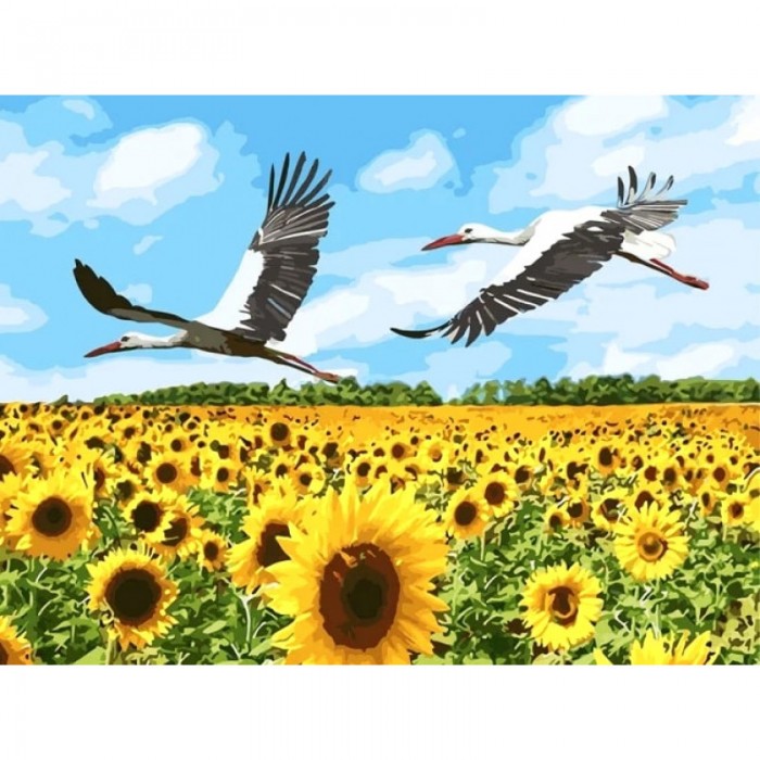 Алмазна вишивка (набір) "СОНЯШНИКОВЕ ПОЛЕ" (DM-426)