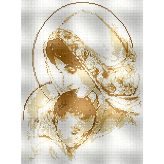 Набір алмазної вишивки ColorArt 30х40 Ікона "Діва Марія з Ісусом" золота ST443