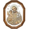 СЙІ-с Святий Йосиф з Ісусом (сепія). Схема для вишивки бісером