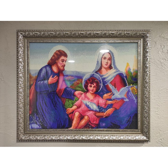 Набір для алмазної мозаїки ColorArt 40х50 Ікона "Свята родина" SP042