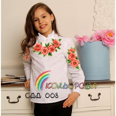 Сорочка дитяча (дівчатка 5-10 років) СДД-008. Заготовка під вишивку