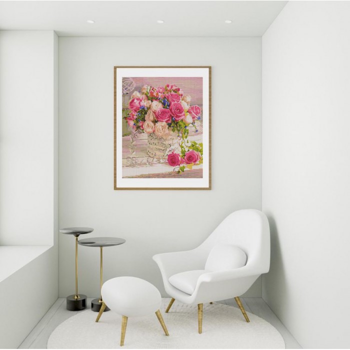 Алмазна мозаїка 40х50 "Красиві троянди" SP083