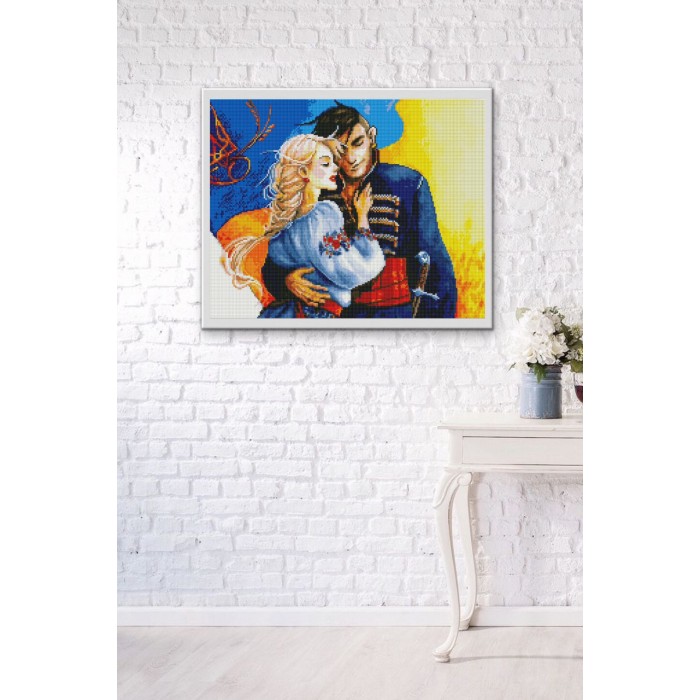 Алмазна мозаїка 40x50 "Козак і козачка" SP116