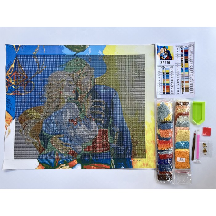Алмазна мозаїка 40x50 "Козак і козачка" SP116
