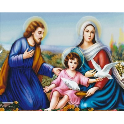 Набір для алмазної мозаїки ColorArt 40х50 Ікона "Свята родина" SP042
