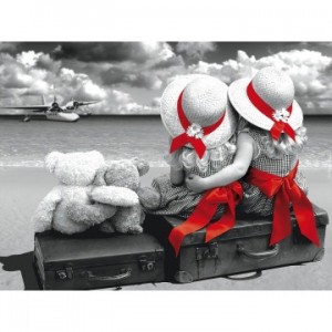 Алмазна мозаїка "Щасливі подружки" 40x50 SP062