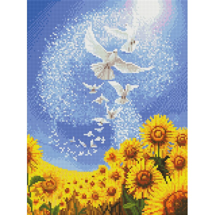 Алмазна мозаїка 30х40см "Голуби миру" ST483