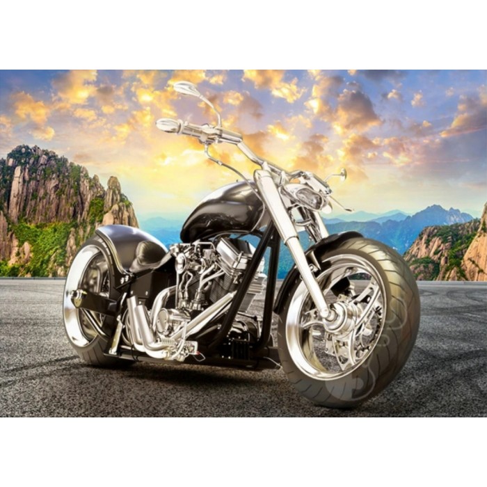 Алмазна мозаїка 40x50 "Мотоцикл" SP125