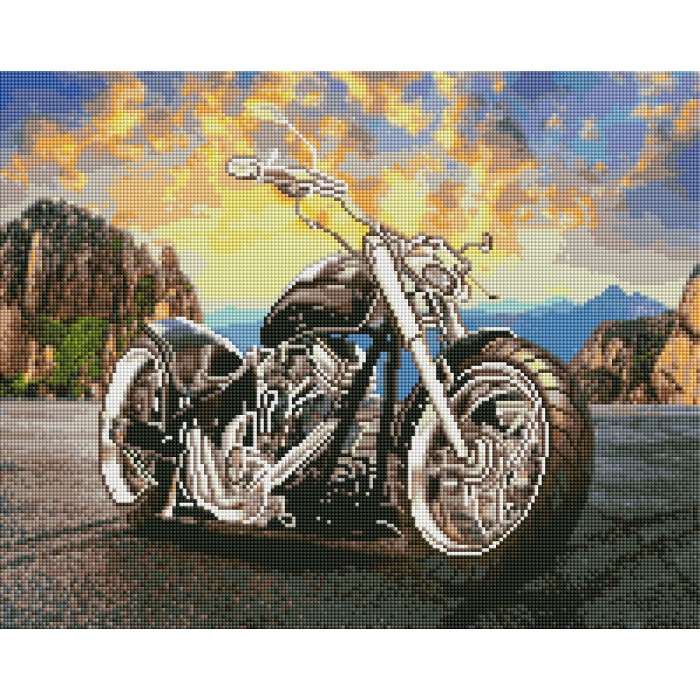 Алмазна мозаїка 40x50 "Мотоцикл" SP125
