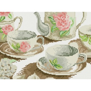Алмазна мозаїка ColorArt 30х40см "Чайний сервіз" ST437