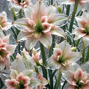 Алмазна вишивка (набір) "Застигле сяйво кришталевий амариліс" (DM-482)