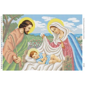 БСР-2002 Ісус в колисці. Схема для вишивки бісером