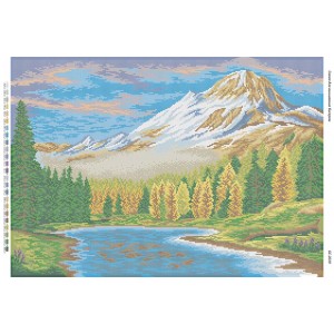 БС-2019 Гірський пейзаж. Схема для вишивки бісером