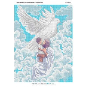 БСР-3021 Голуб миру. Схема для вишивки бісером