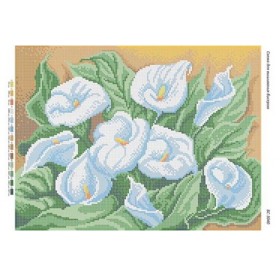 БС-3040 Квіти кали. Схема для вишивки бісером