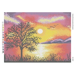 БС-3041 Осінній захід. Схема для вишивки бісером