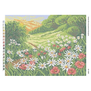 БС-3084 Польові квіти. Схема для вишивки бісером
