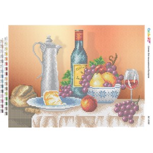 БС-3100 Нактюрморт (частк. вишивка). Схема для вишивки бісером