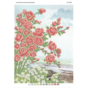 БС-3182 Троянди. Схема для вишивки бісером