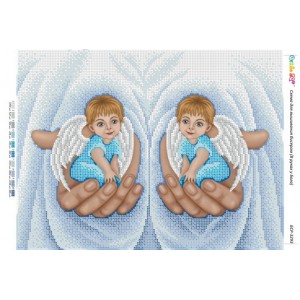БСР-3293 В руках у Бога (хлопчики) (частк. вишивка). Схема для вишивки бісером