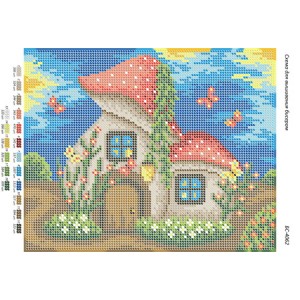 БС-4062 Будинок грибочок 2. Схема для вишивки бісером