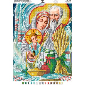 Схема для вишивки бісером за мотивами ікони О.Охапкіна "Свята родина" (А3Р-031)