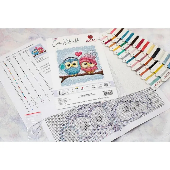 B1400 Дві милі сови. Luca-S. Набір для вишивки хрестиком