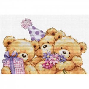 B1411 Три ведмеді, © MAKIKO. Luca-S. Набір для вишивки хрестиком